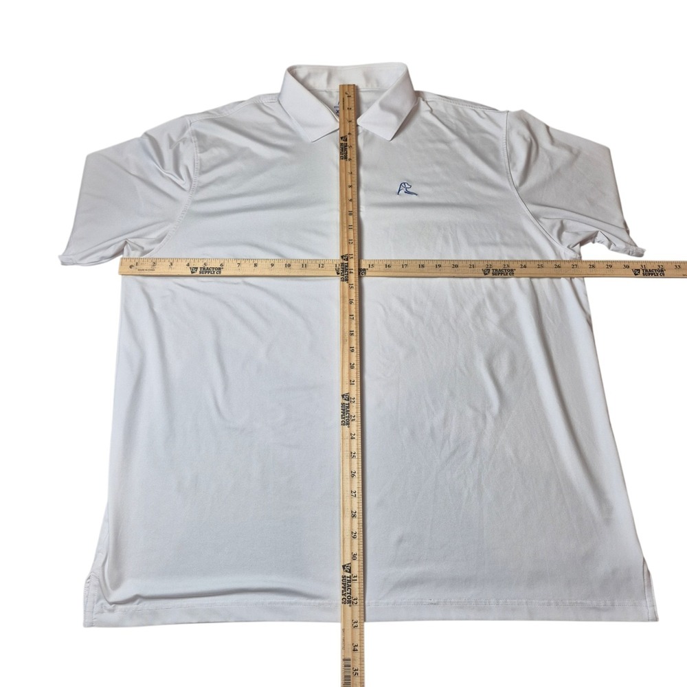Rhoback Men's XXXL Performance Golf Polo White Stretch Athletic Country Club - Picture 4 of 7